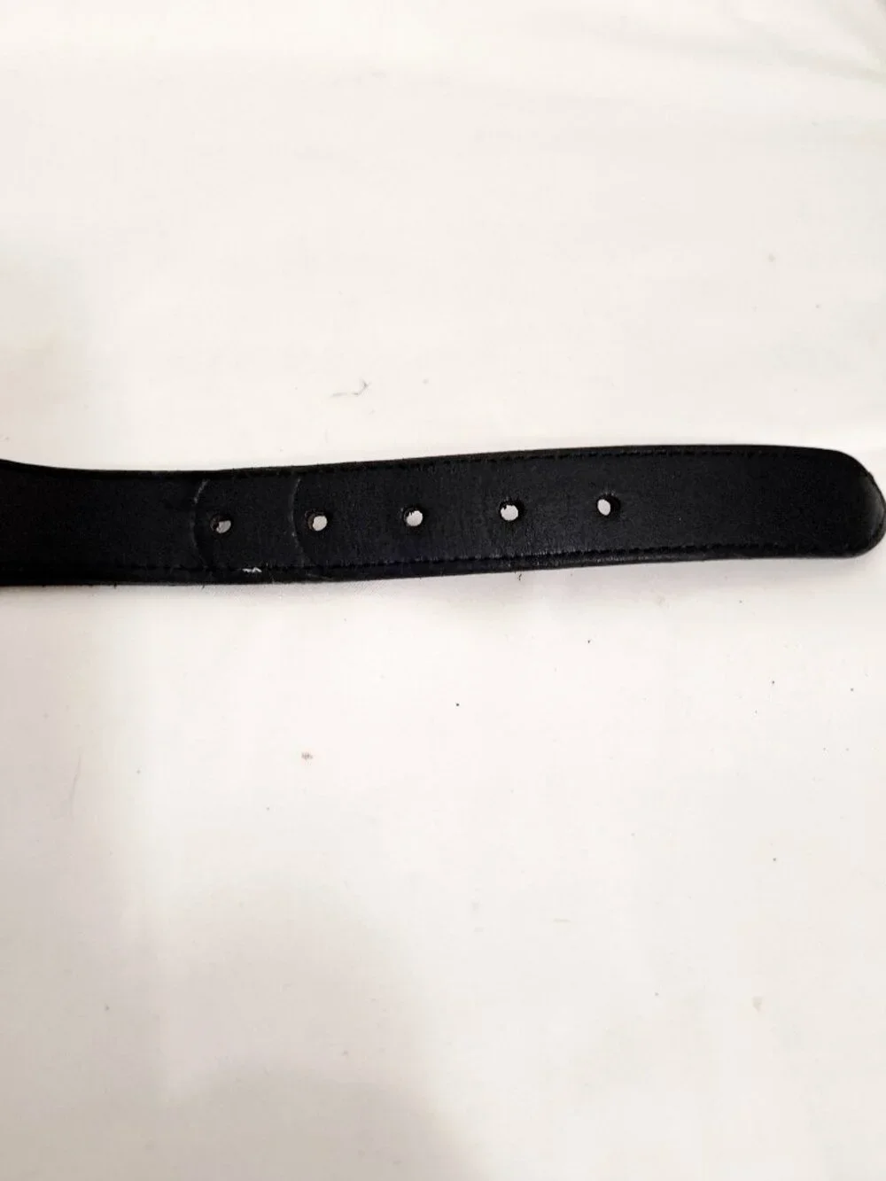 HONEST Company Metal Animal Belt Sz 30 M/L Black Leather Vintage 1991